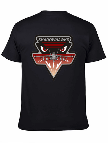 Camiseta Negra Shadowhawks - Diseño Aviación Militar