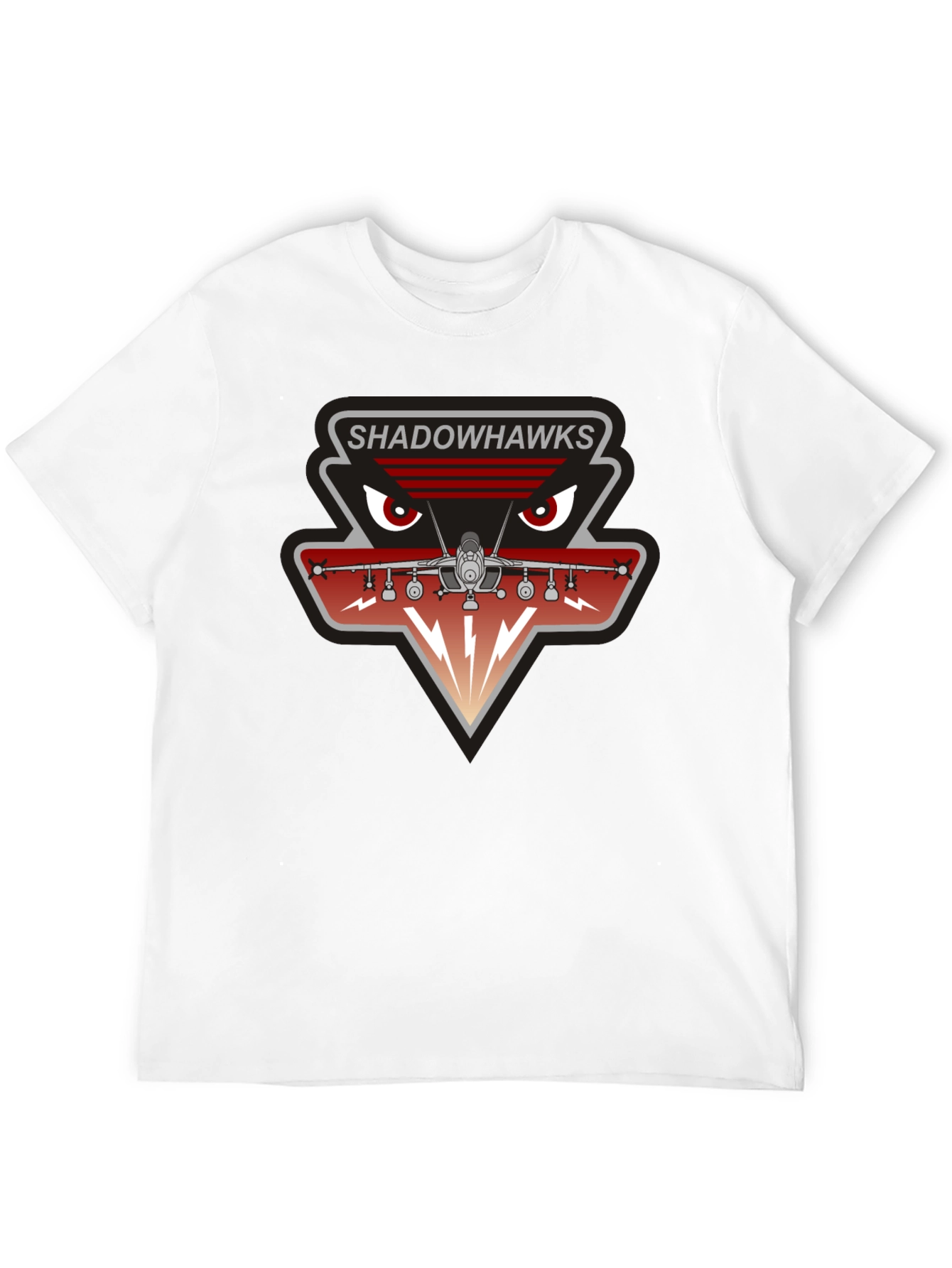 Camiseta Negra Shadowhawks - Diseño Aviación Militar