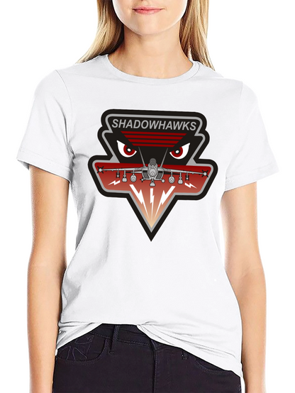 Camiseta Negra Shadowhawks - Diseño Aviación Militar
