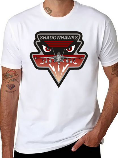 Camiseta Negra Shadowhawks - Diseño Aviación Militar