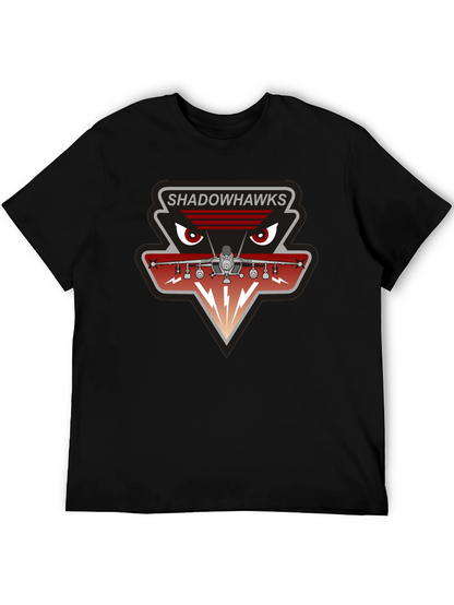 Camiseta Negra Shadowhawks - Diseño Aviación Militar