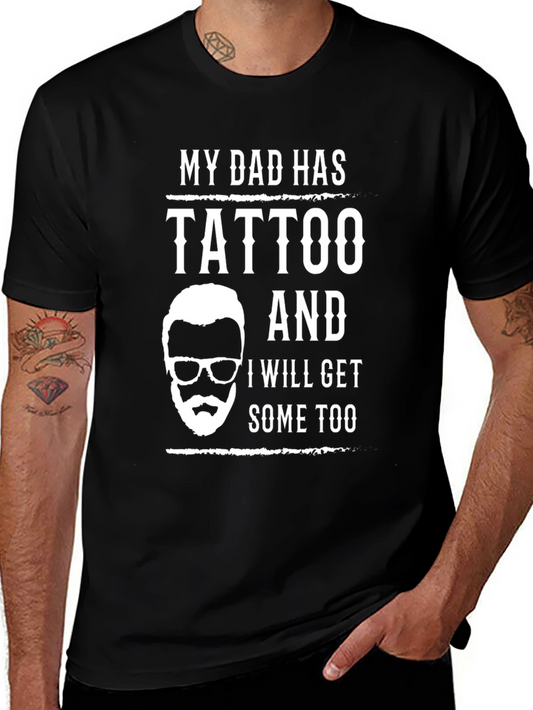 Camiseta Negra Mi Papá Tiene Tatuajes