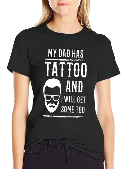 Camiseta Negra Mi Papá Tiene Tatuajes