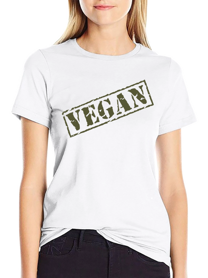 Camiseta Negra Vegan Militar Hombre Algodón