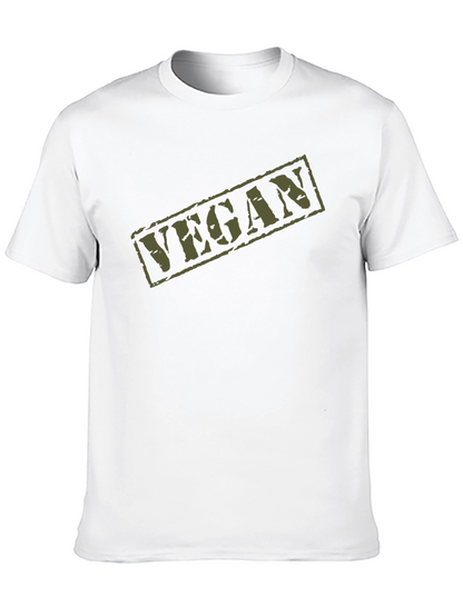 Camiseta Negra Vegan Militar Hombre Algodón