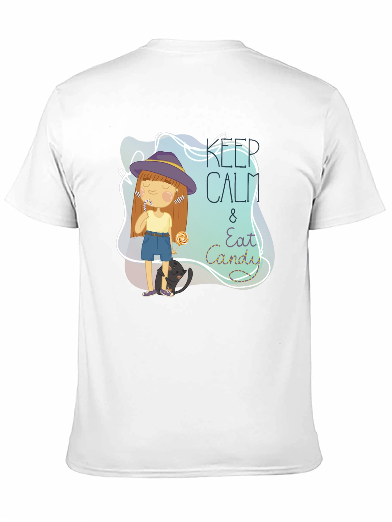 Camiseta Negra Keep Calm & Eat