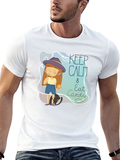 Camiseta Negra Keep Calm & Eat