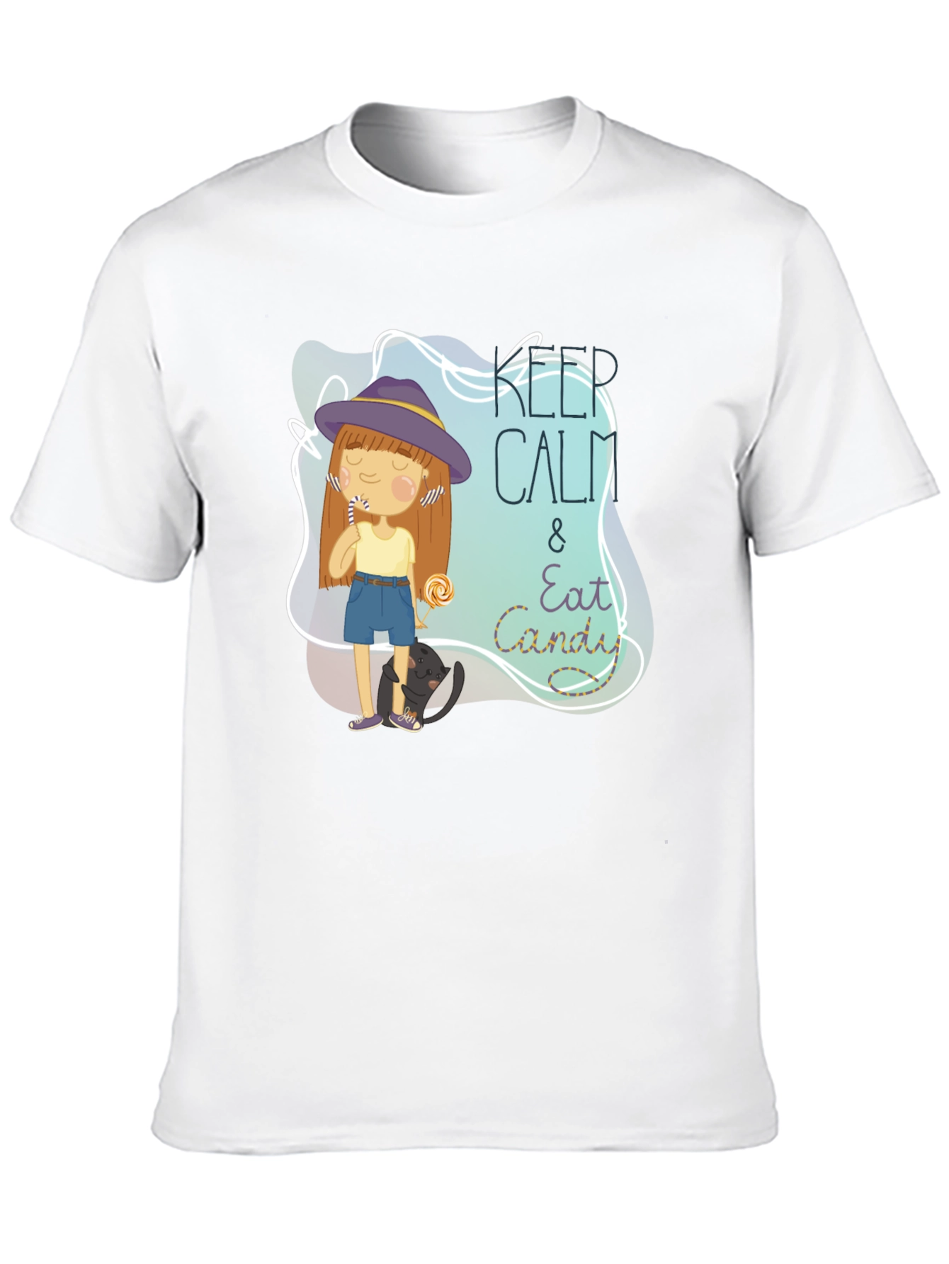 Camiseta Negra Keep Calm & Eat