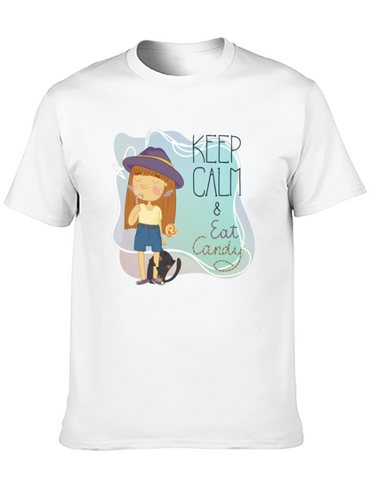 Camiseta Negra Keep Calm & Eat