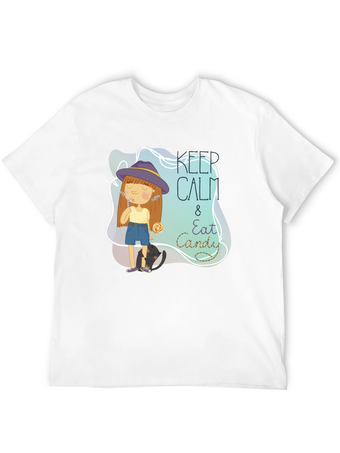 Camiseta Negra Keep Calm & Eat