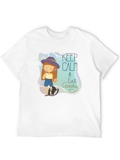 Camiseta Negra Keep Calm & Eat