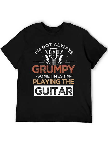 Camiseta Negra con Diseño de Guitarra Grumpy