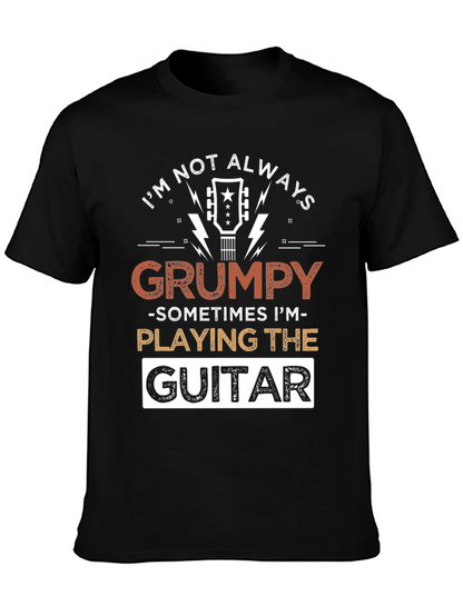 Camiseta Negra con Diseño de Guitarra Grumpy
