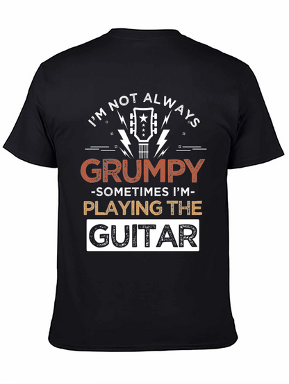 Camiseta Negra con Diseño de Guitarra Grumpy