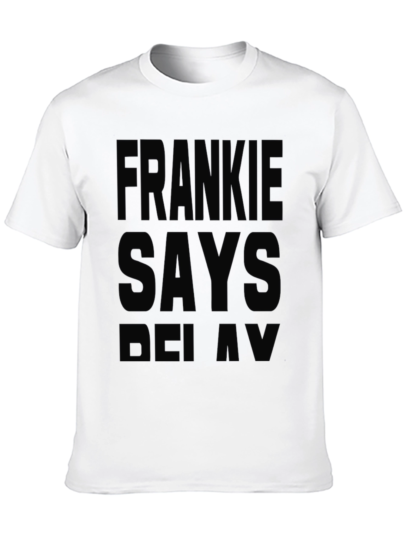 Camiseta Negra Frankie Says Relax - Estilo Casual