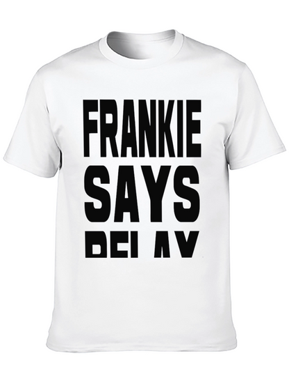 Camiseta Negra Frankie Says Relax - Estilo Casual