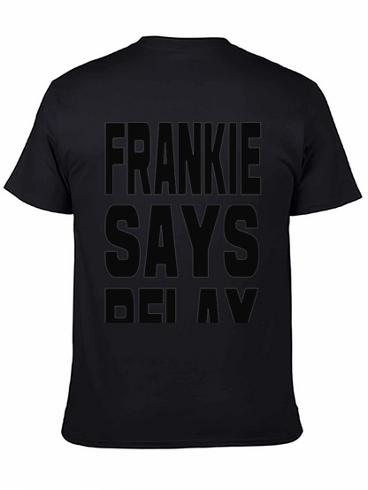 Camiseta Negra Frankie Says Relax - Estilo Casual