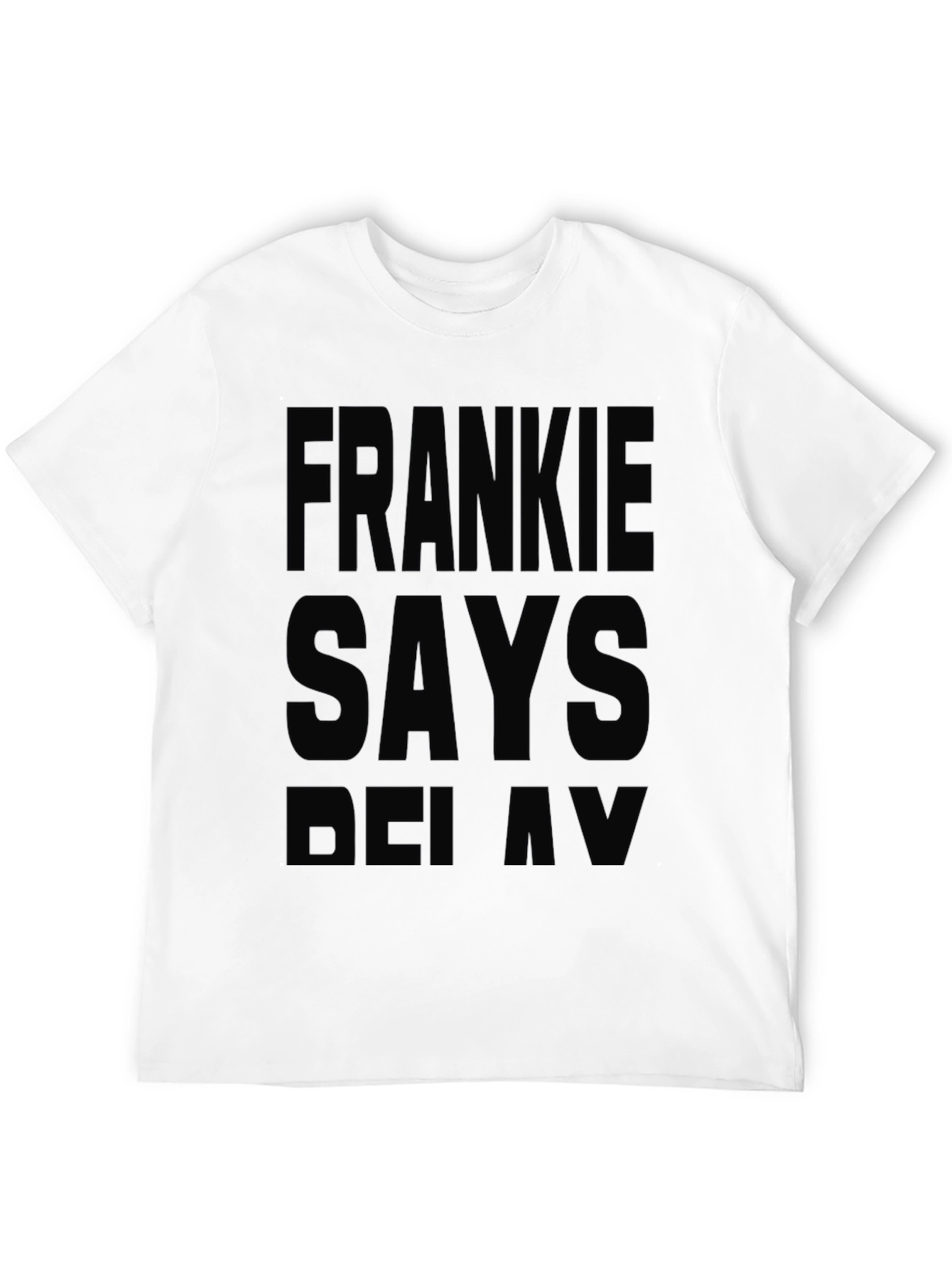 Camiseta Negra Frankie Says Relax - Estilo Casual