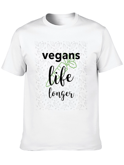Camiseta Negra Vegana Vida Más Larga