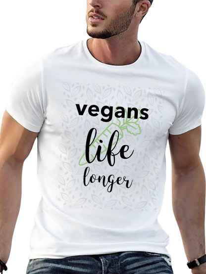 Camiseta Negra Vegana Vida Más Larga