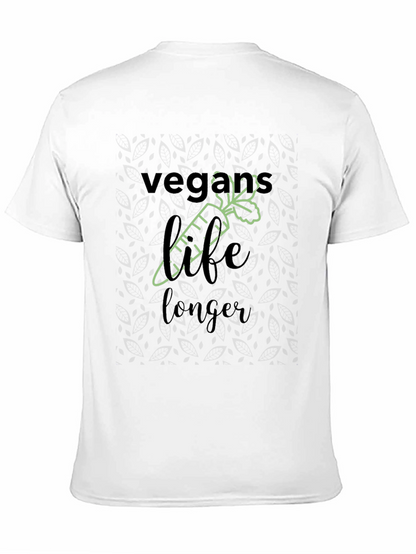 Camiseta Negra Vegana Vida Más Larga