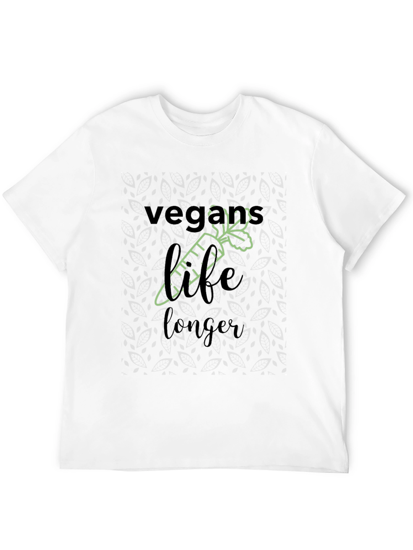 Camiseta Negra Vegana Vida Más Larga