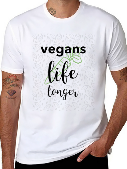 Camiseta Negra Vegana Vida Más Larga