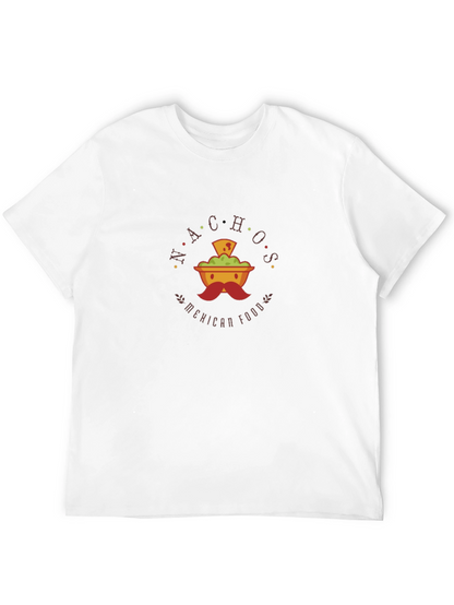 Camiseta Negra con Diseño de Nachos Mexicanos