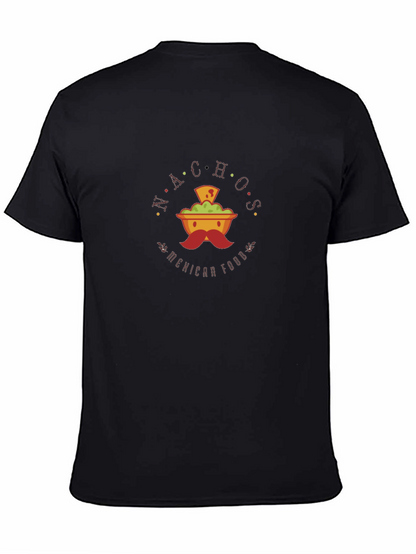 Camiseta Negra con Diseño de Nachos Mexicanos