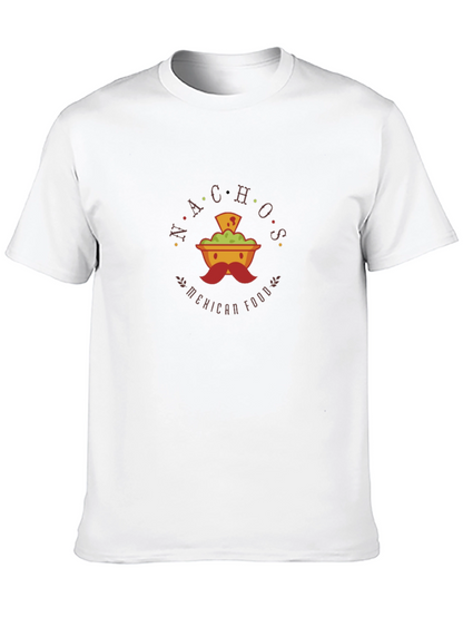 Camiseta Negra con Diseño de Nachos Mexicanos