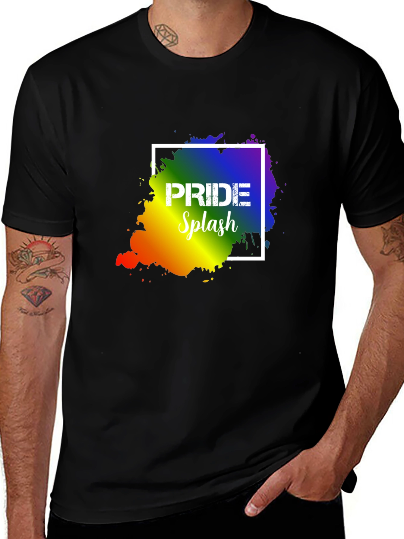 Camiseta Negra con Diseño de Orgullo Gay