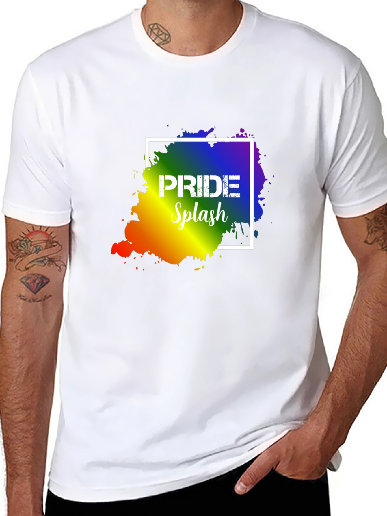 Camiseta Negra con Diseño de Orgullo Gay