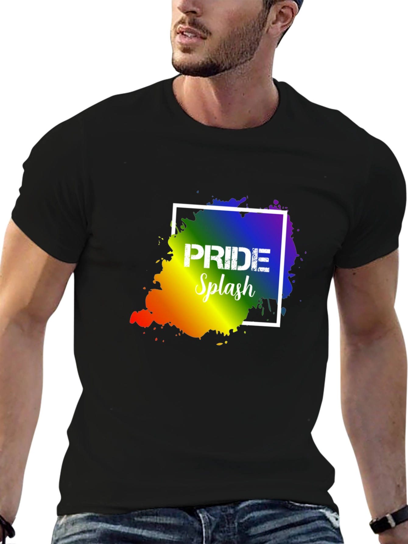 Camiseta Negra con Diseño de Orgullo Gay