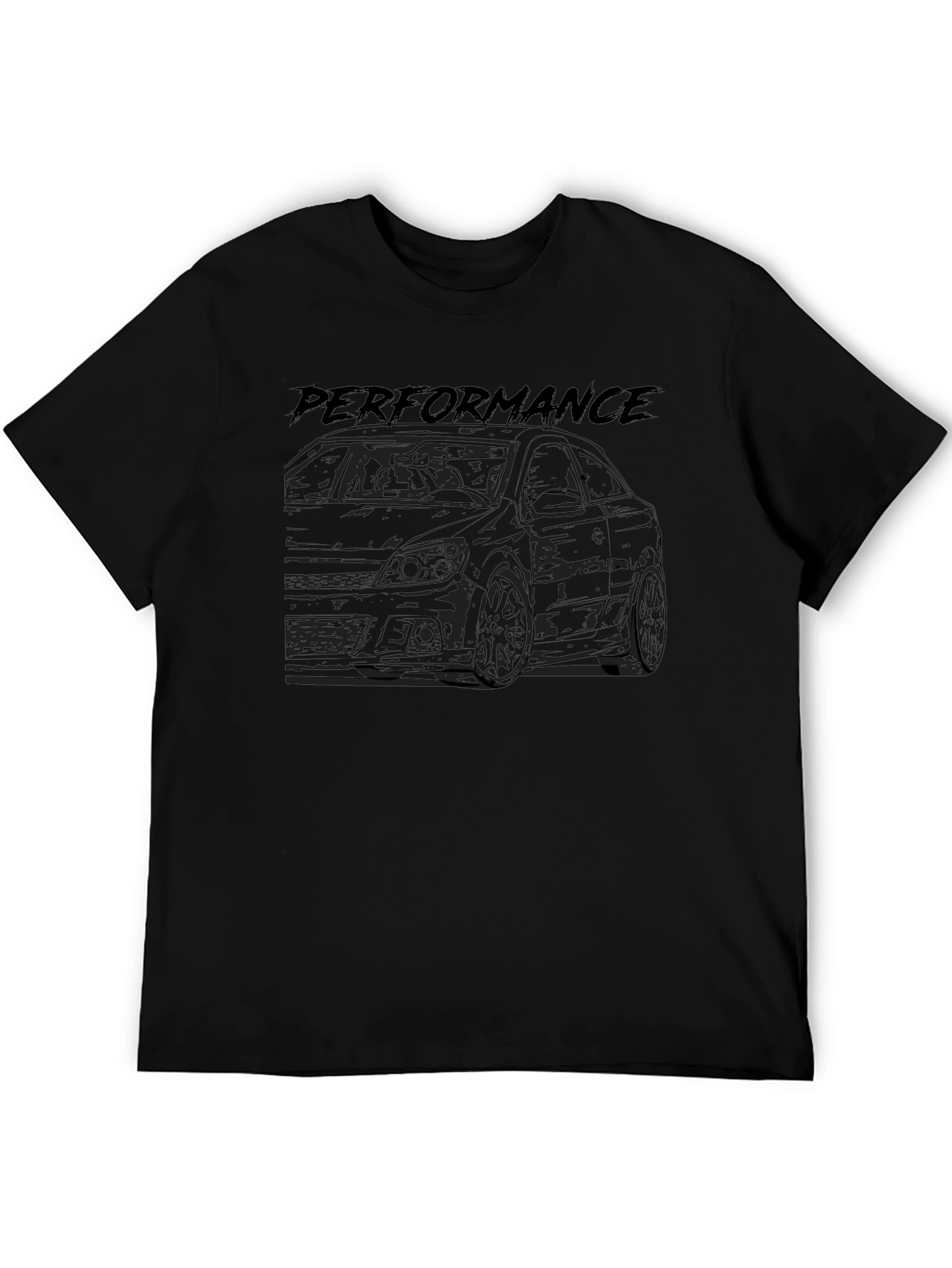 Camiseta Negra Performance Diseño de Coche