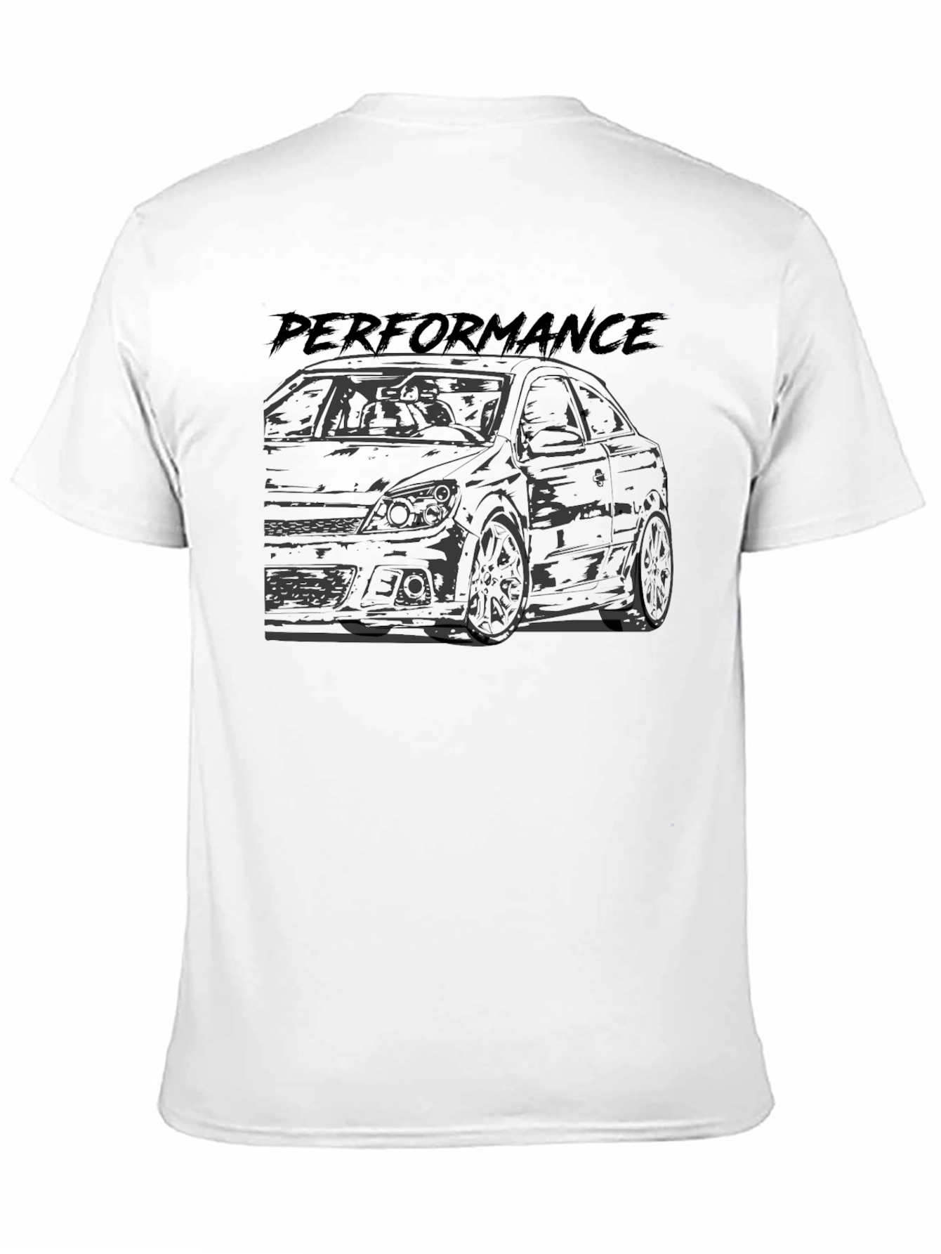 Camiseta Negra Performance Diseño de Coche