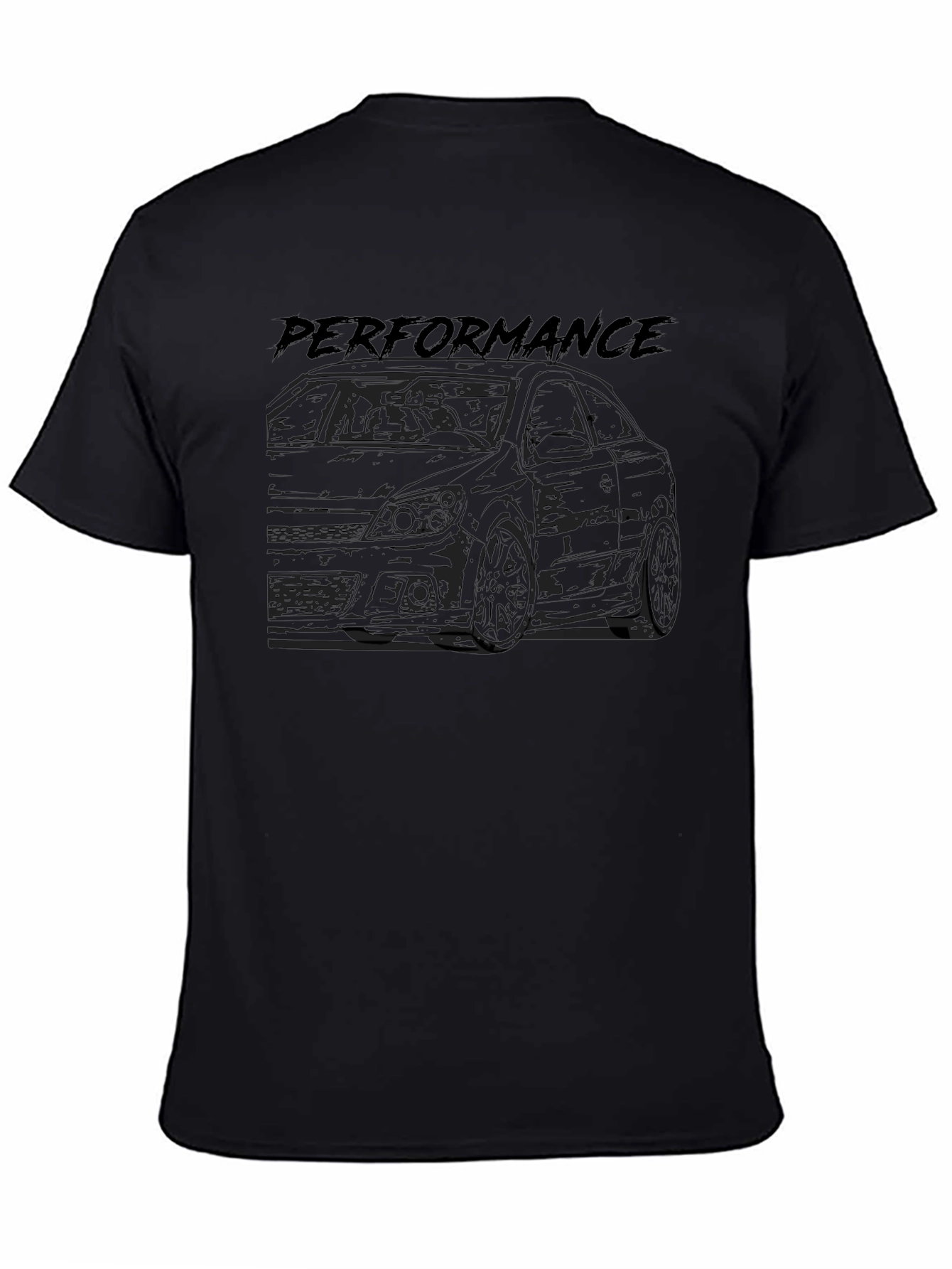 Camiseta Negra Performance Diseño de Coche