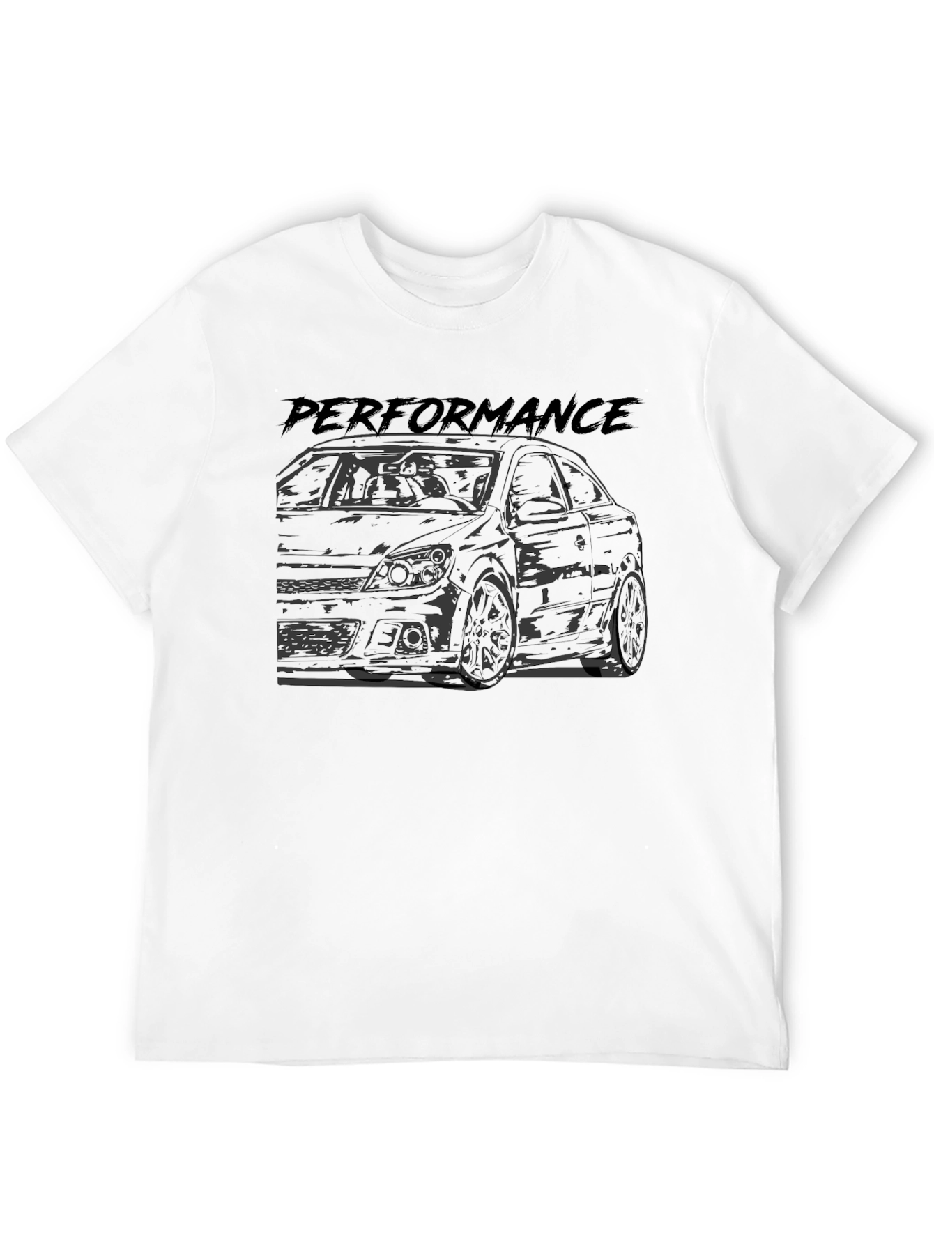 Camiseta Negra Performance Diseño de Coche