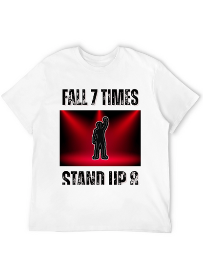 Camiseta motivacional - Fall 7 Times Stand Up 8