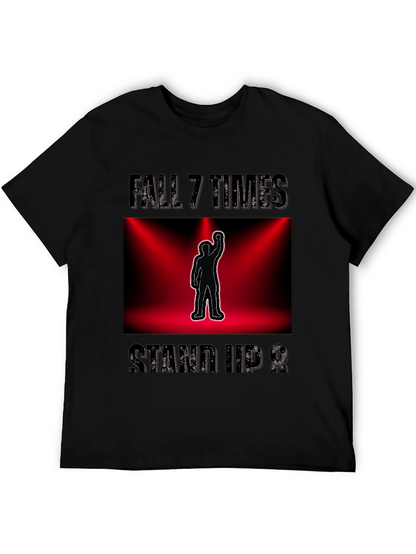 Camiseta motivacional - Fall 7 Times Stand Up 8