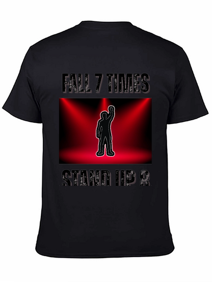 Camiseta motivacional - Fall 7 Times Stand Up 8