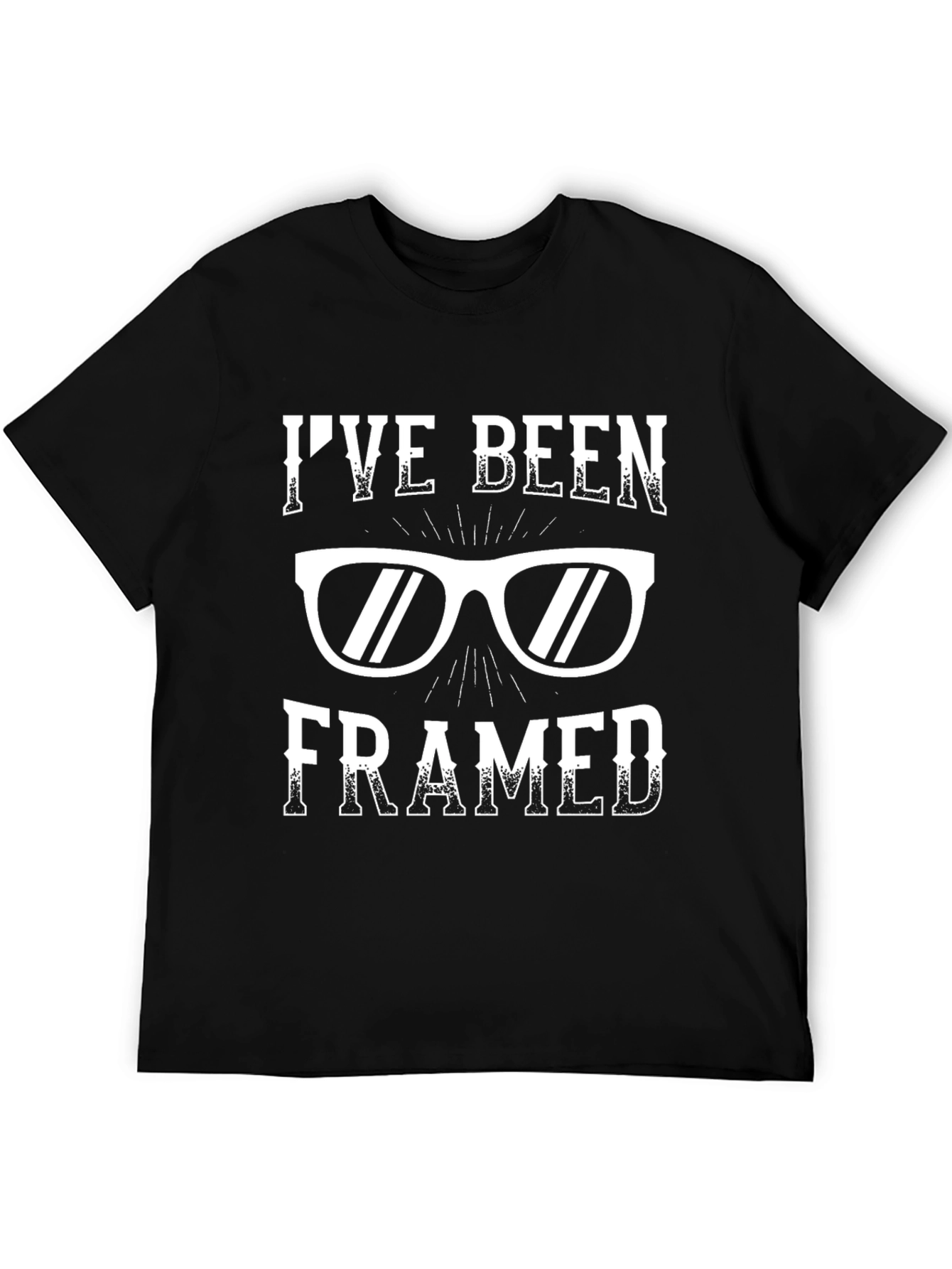 Camiseta Negra Humorística Ive Been Framed