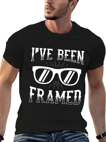 Camiseta Negra Humorística Ive Been Framed
