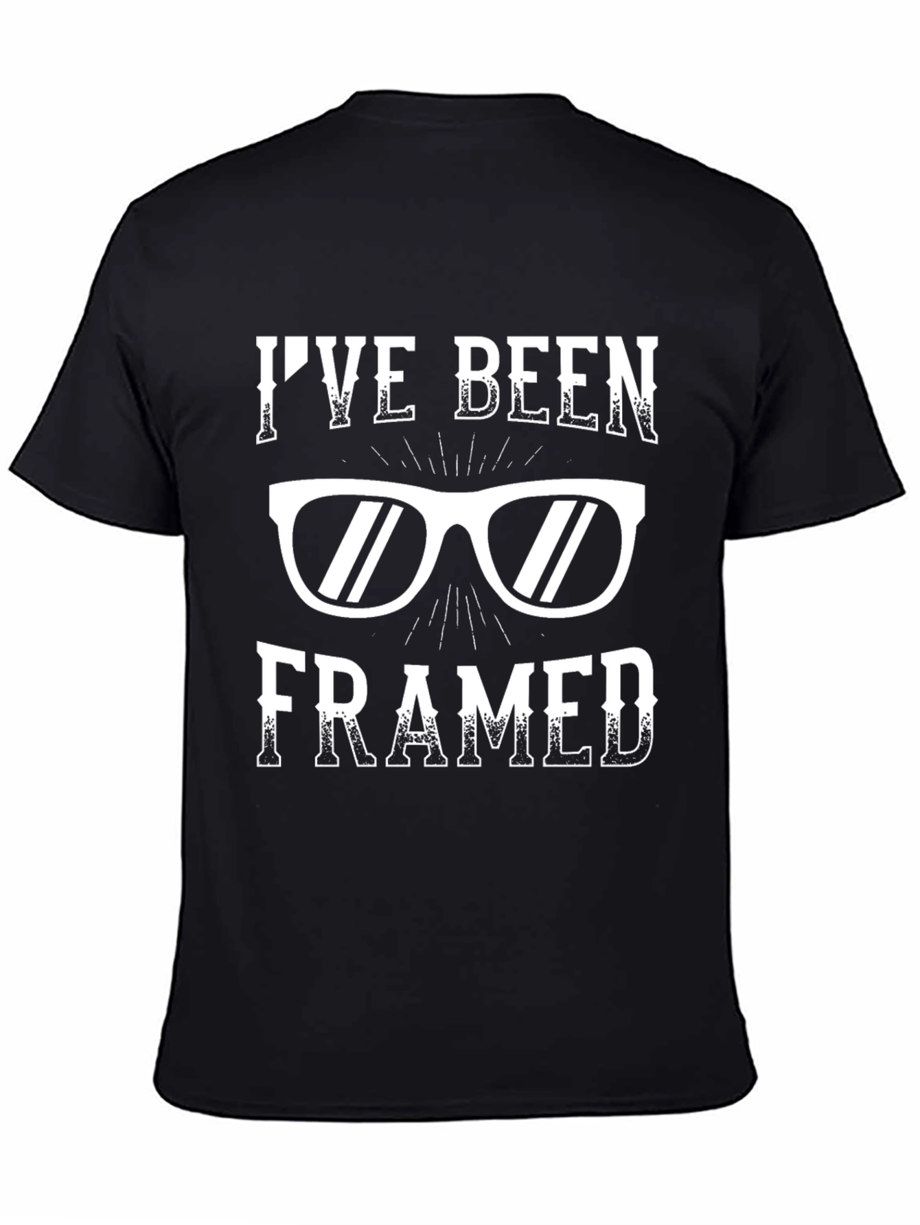 Camiseta Negra Humorística Ive Been Framed