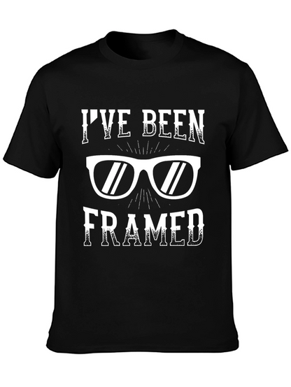 Camiseta Negra Humorística Ive Been Framed
